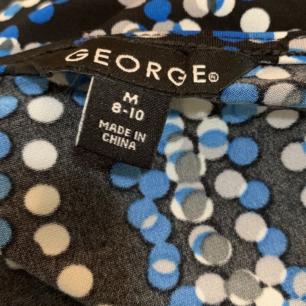 EUC Blue Polka Dot Wrap Dress - Picture 10 of 11